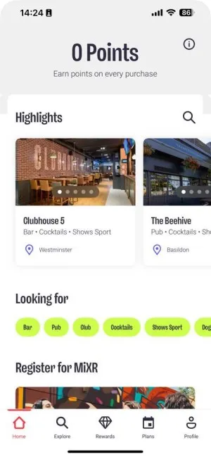 Mixr brand asset featured on mixr.co.uk