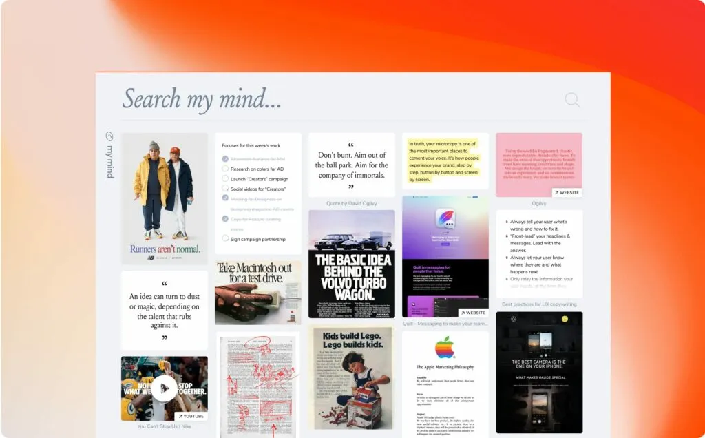 mymind brand asset featured on mymind.com