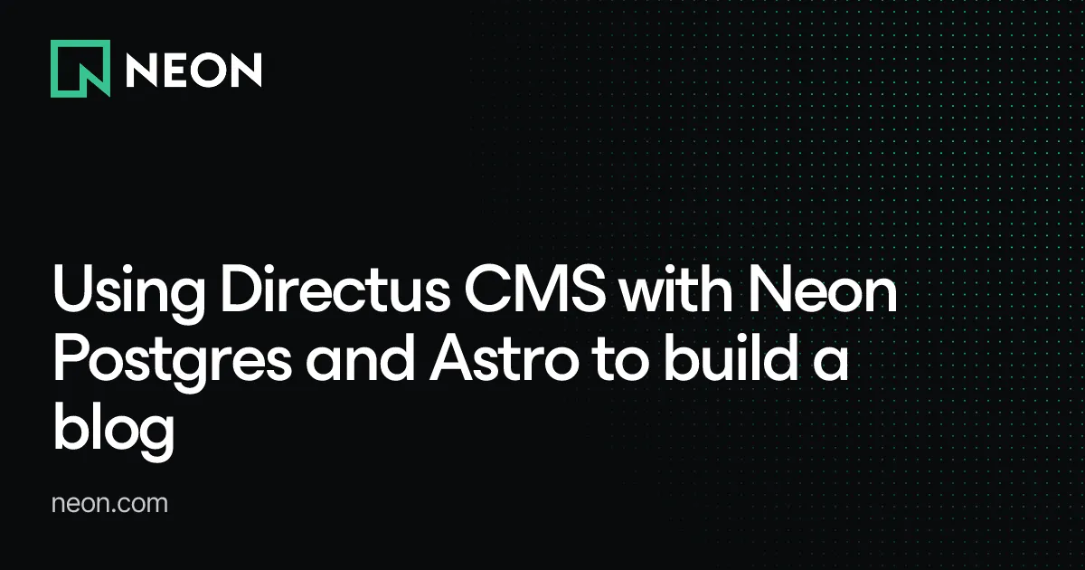 Neon brand asset featured on neon.tech