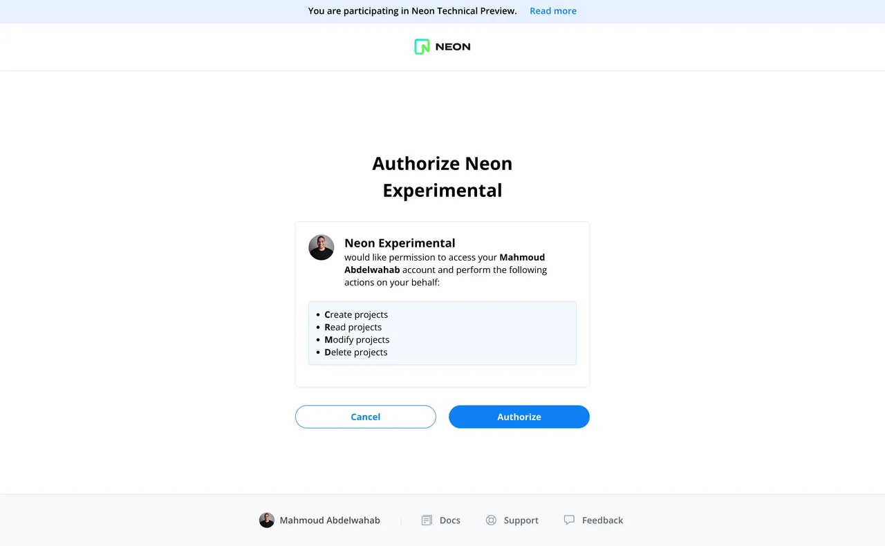 Neon brand asset featured on neon.tech