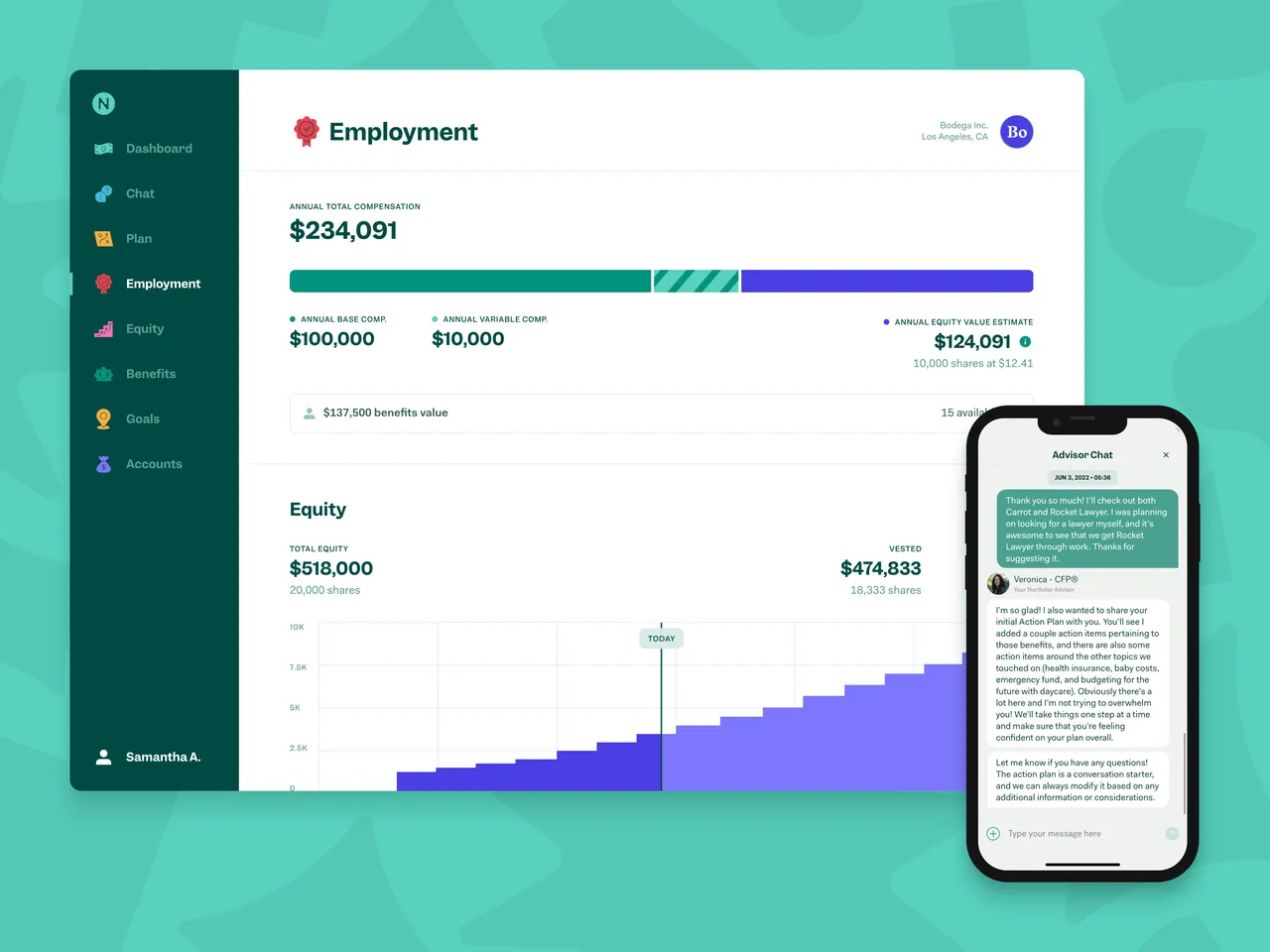 Northstar brand asset featured on northstarmoney.com