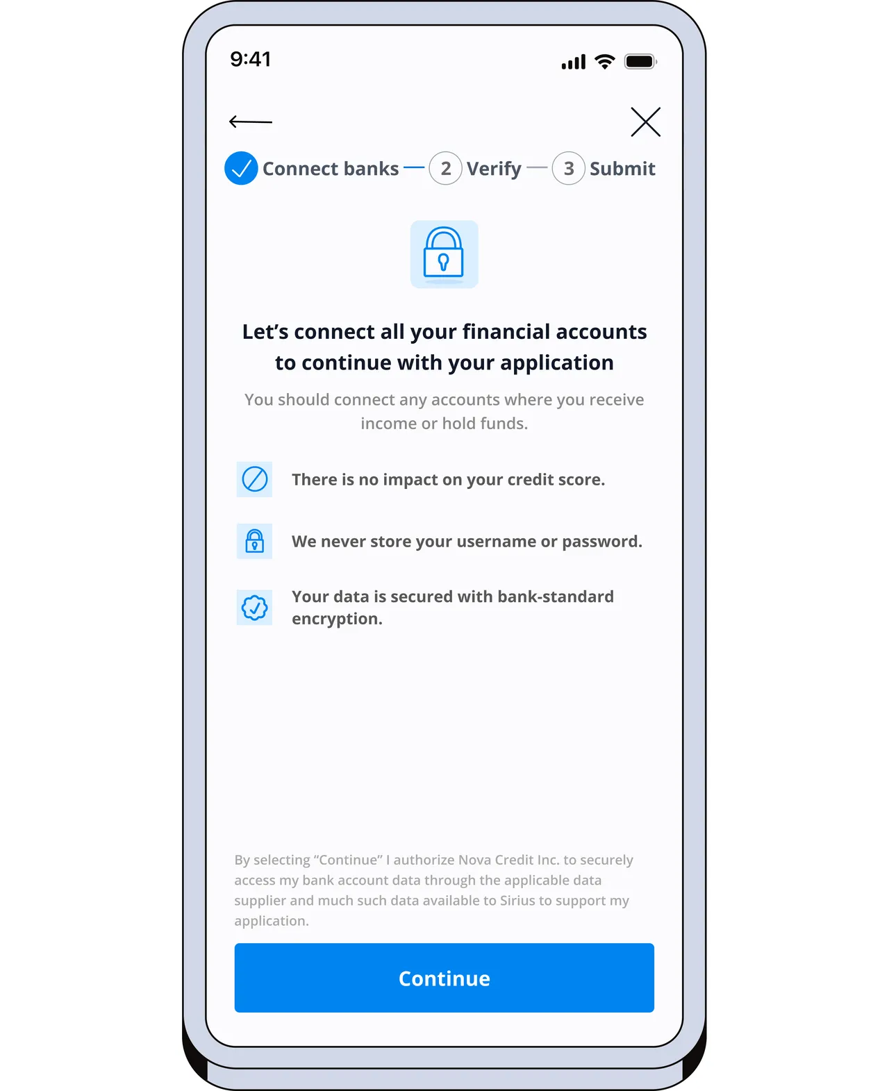 Nova Credit brand asset featured on novacredit.com