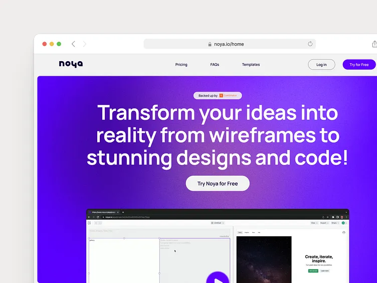 Noya brand asset featured on dribbble.com