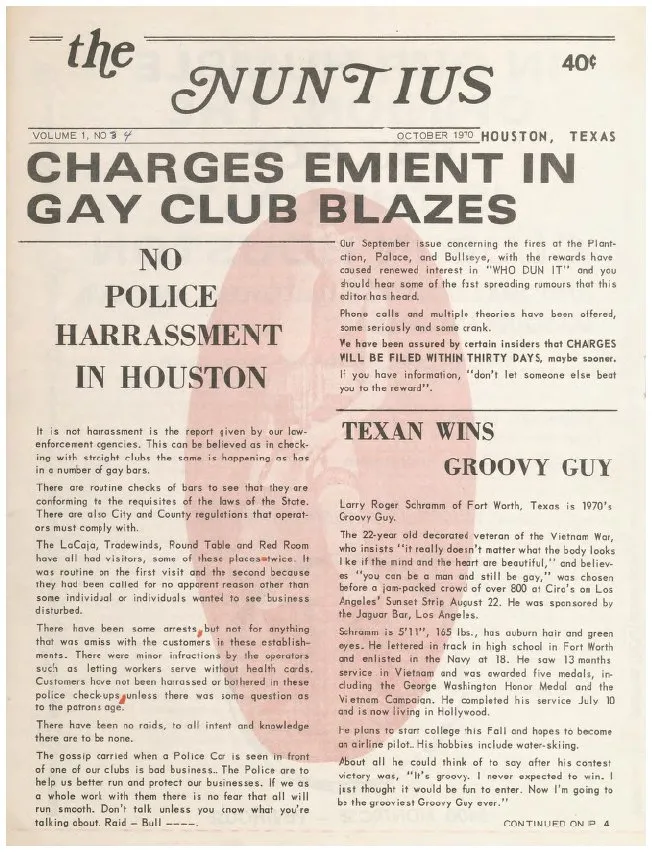 Nuntius brand asset featured on houstonlgbthistory.org