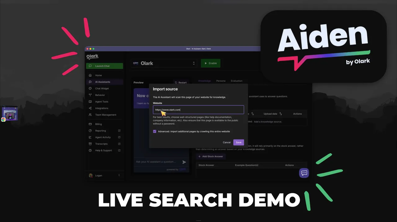 Olark brand asset featured on olark.com