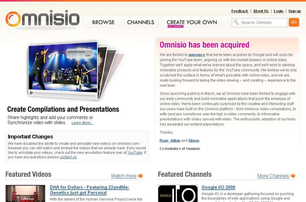 Omnisio brand asset featured on blogoscoped.com