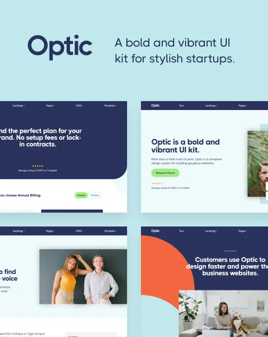 Optic brand asset featured on webflow.com