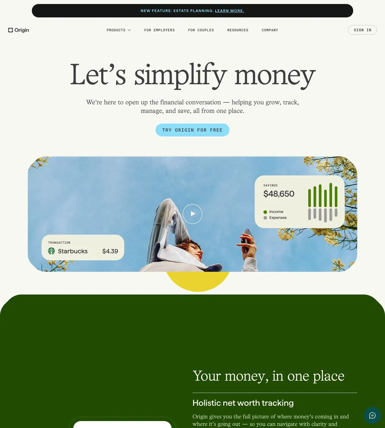 Origin brand asset featured on saaspo.com