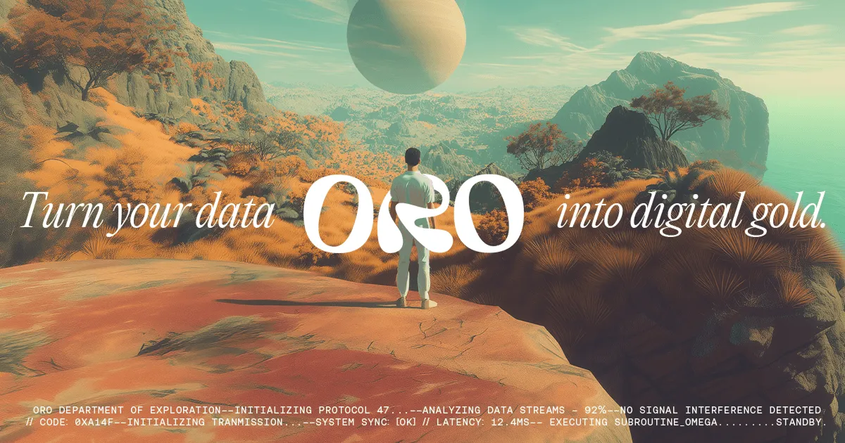 ORO brand asset featured on getoro.xyz