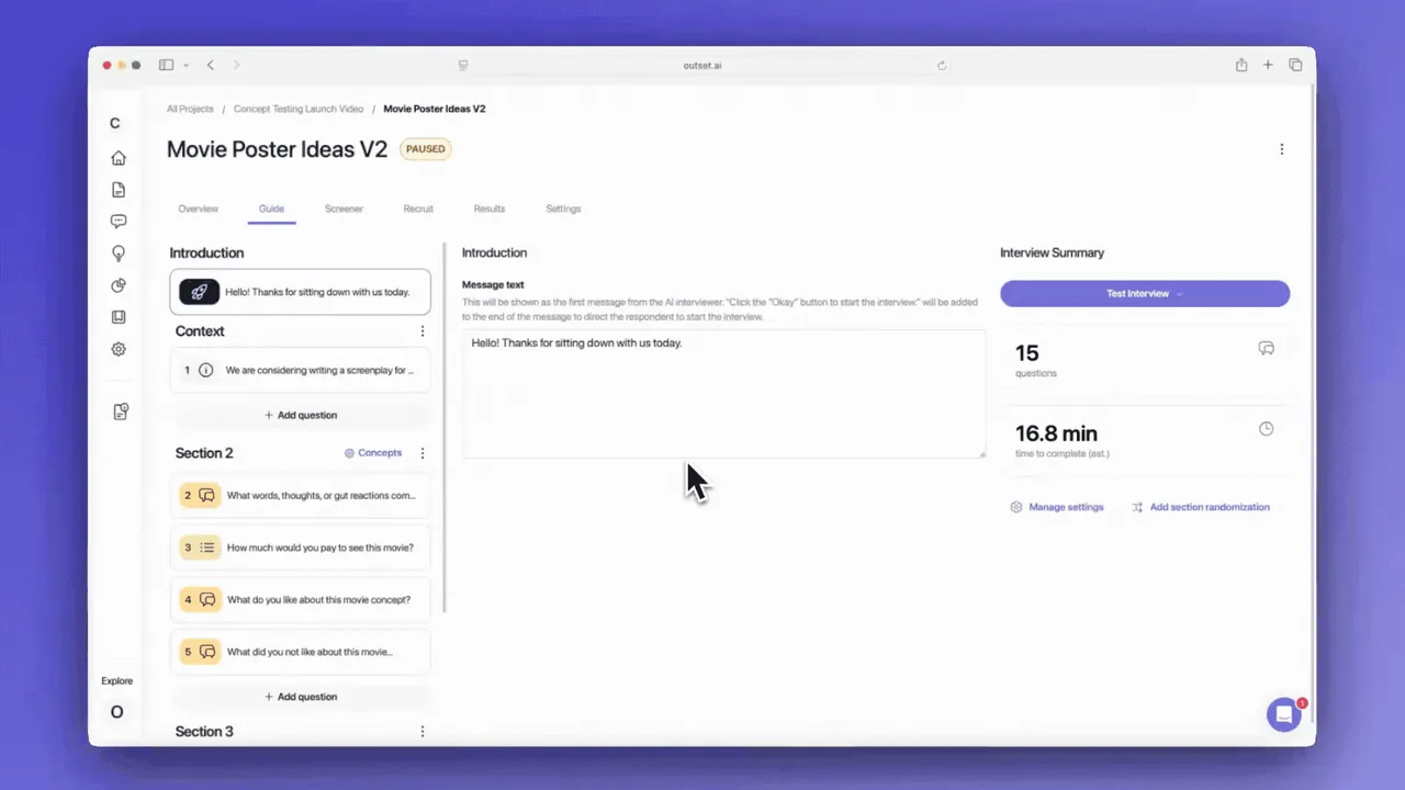 Outset brand asset featured on outset.ai