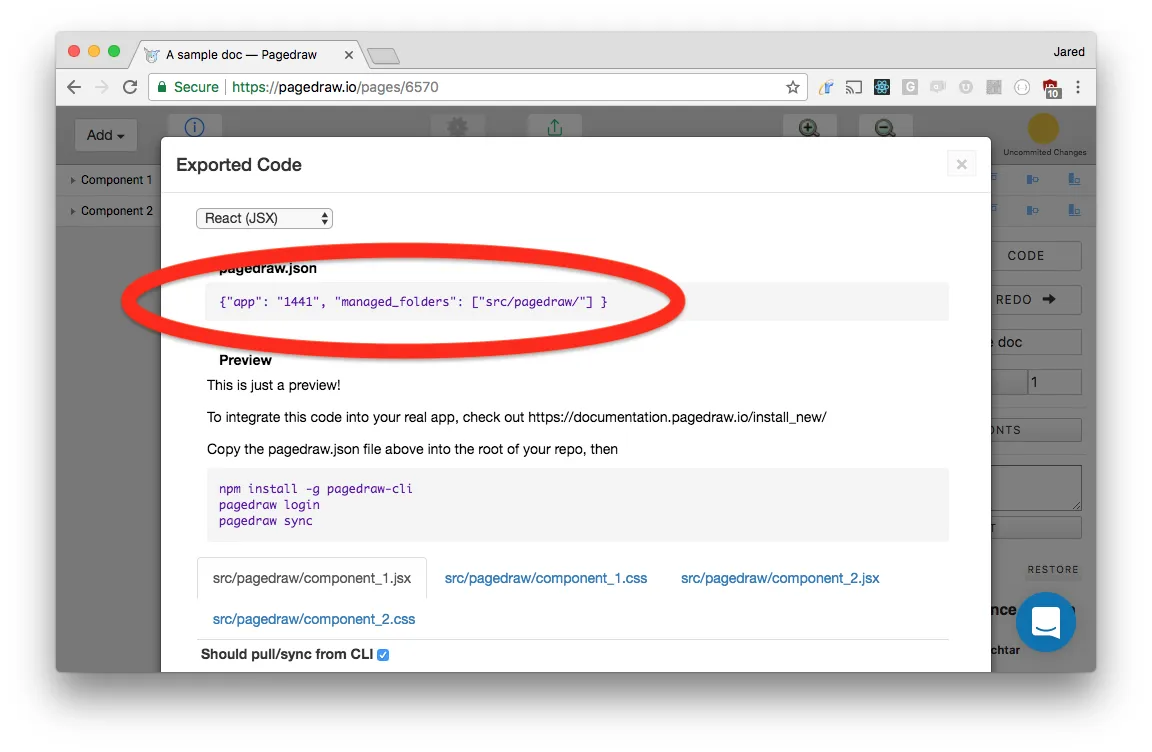 Pagedraw brand asset featured on documentation.pagedraw.io