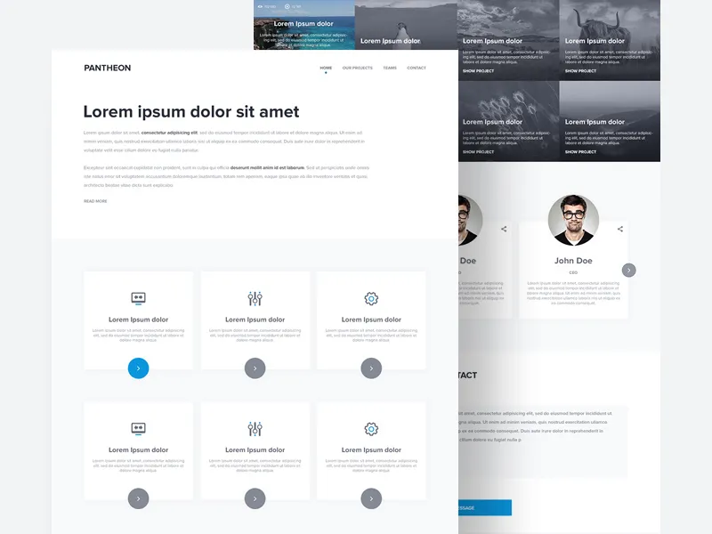 Pantheon brand asset featured on psdrepo.com