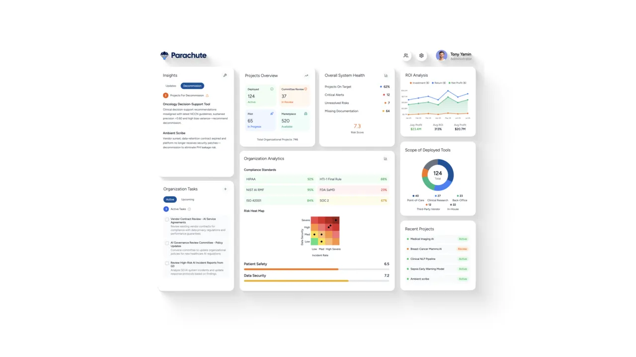 Parachute brand asset featured on parachute-ai.com