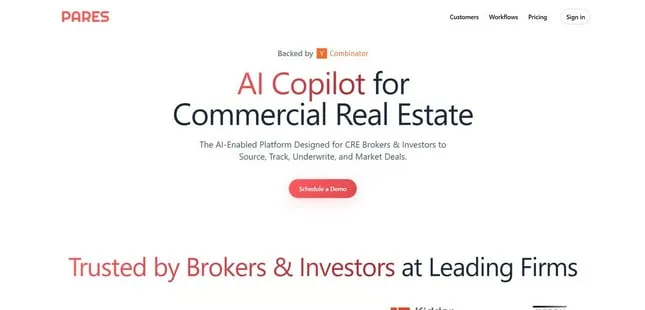 PARES AI brand asset featured on estatestartups.com