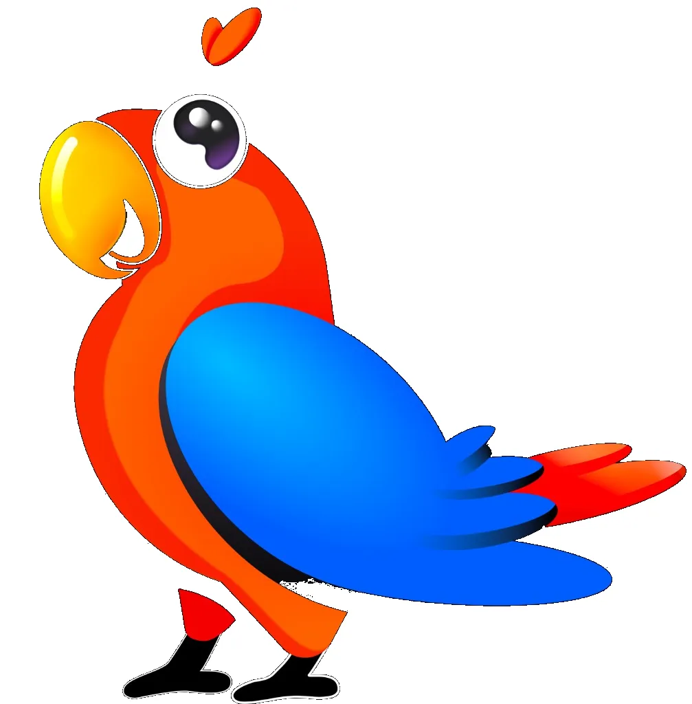 Parrot brand asset featured on parrotapp.com
