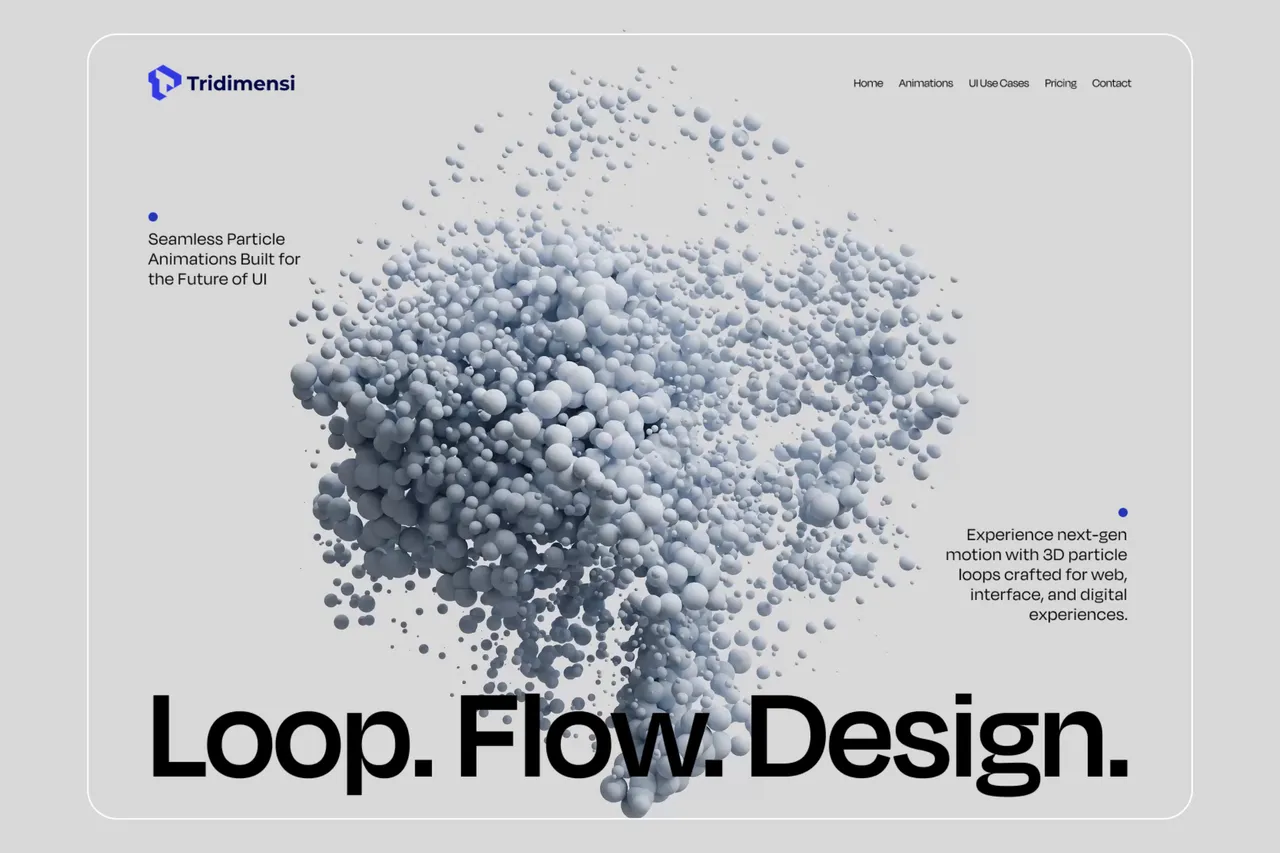 Particle brand asset featured on dribbble.com