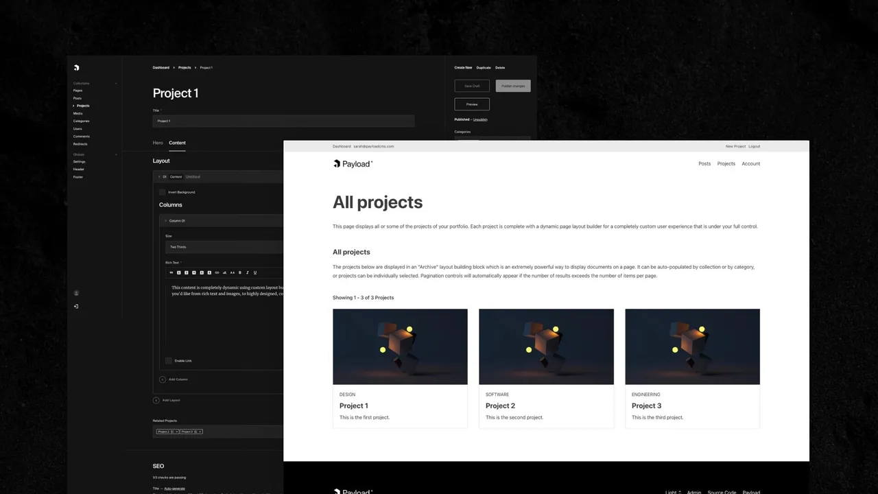 Payload brand asset featured on payloadcms.com