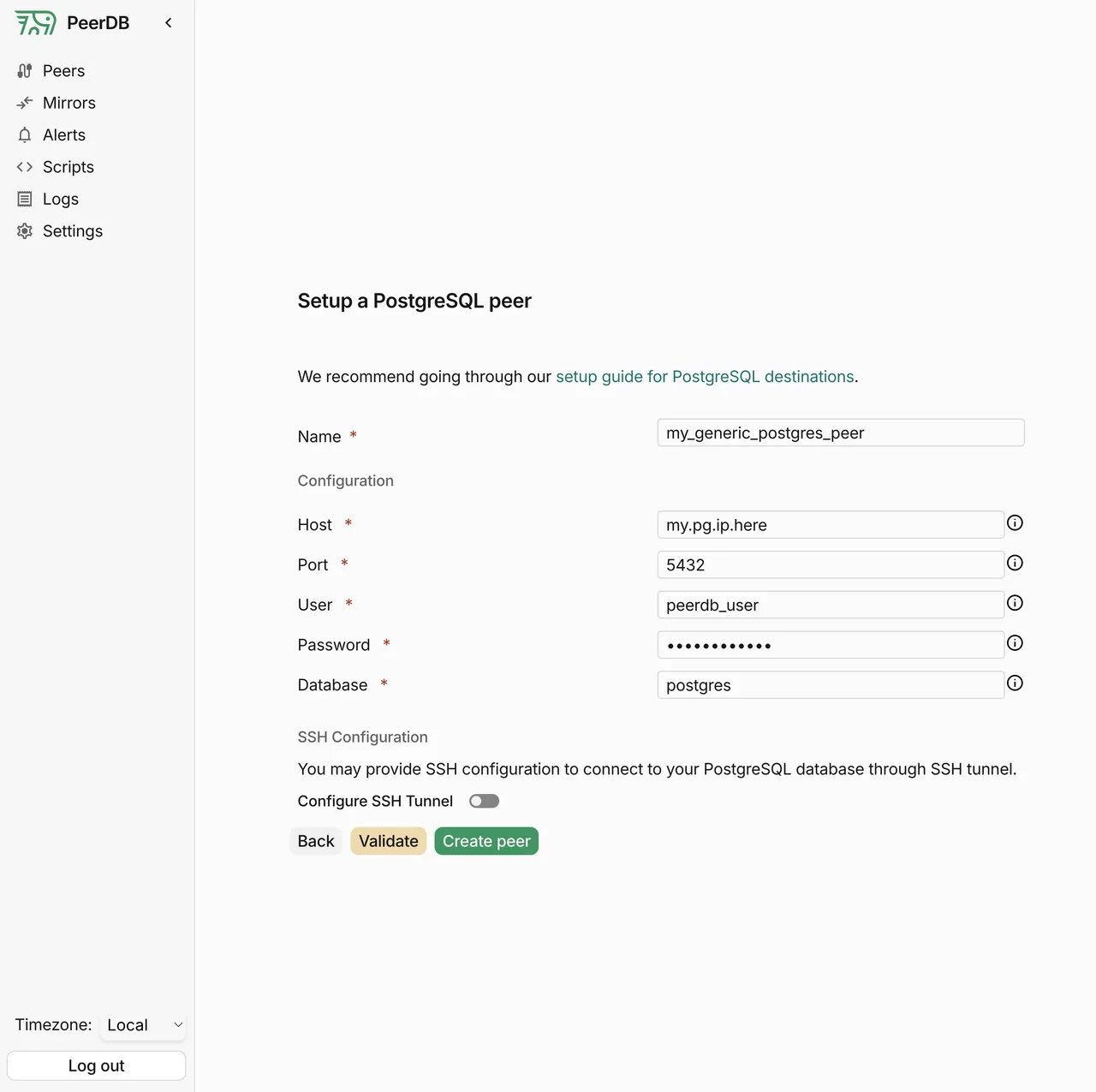 PeerDB brand asset featured on docs.peerdb.io