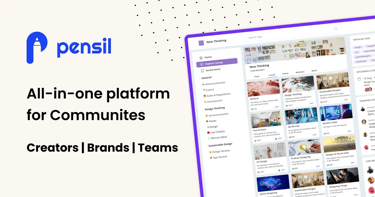Pensil brand asset featured on pensil.in