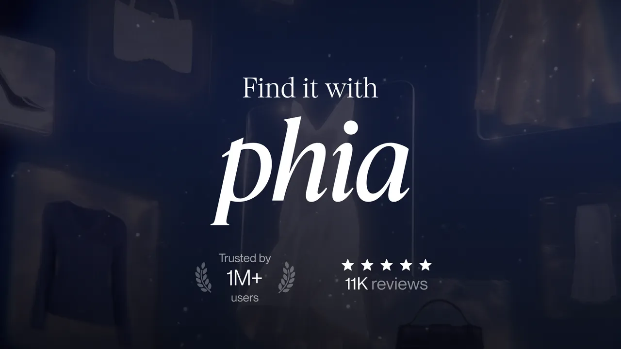 Phia brand asset featured on phia.com