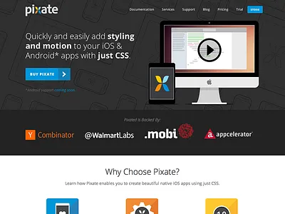 Pixate brand asset featured on dribbble.com