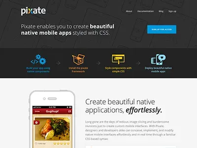 Pixate brand asset featured on dribbble.com