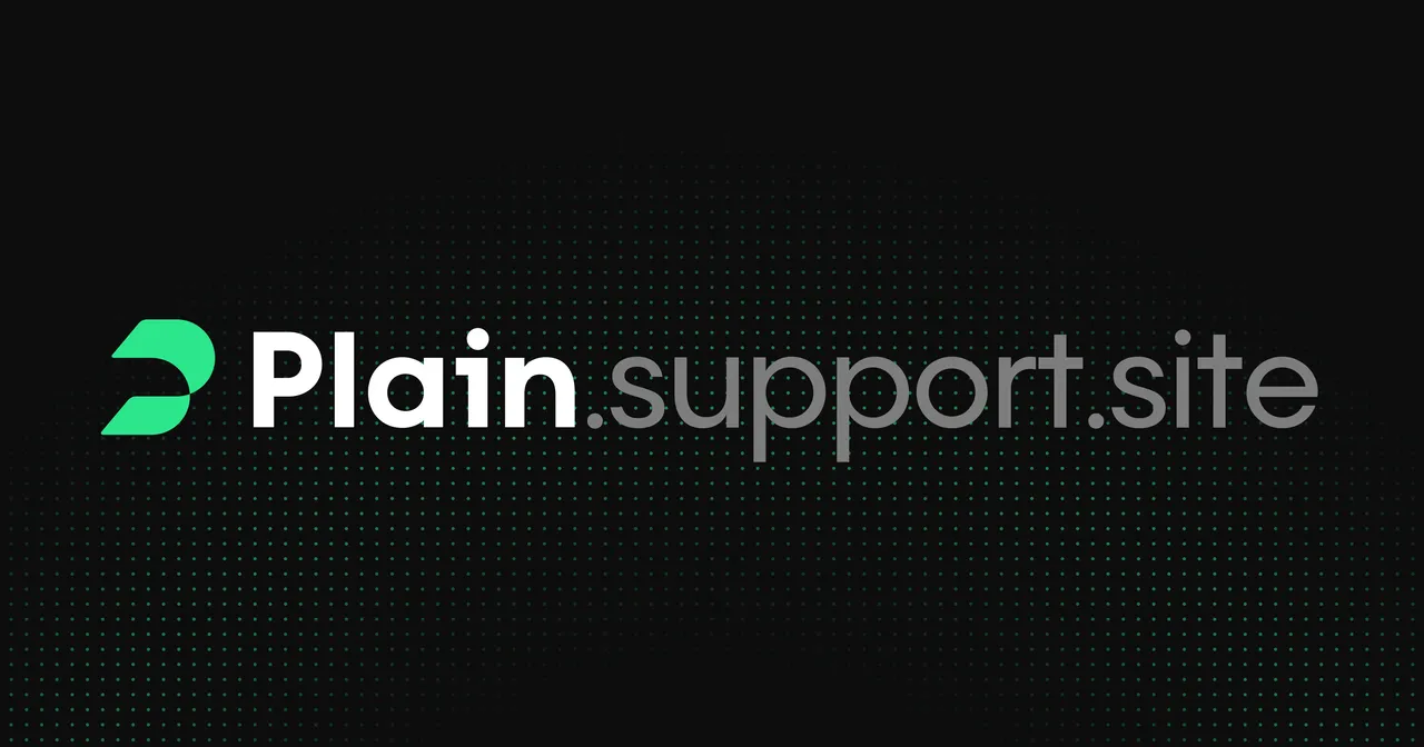 Plain brand asset featured on help.plain.com