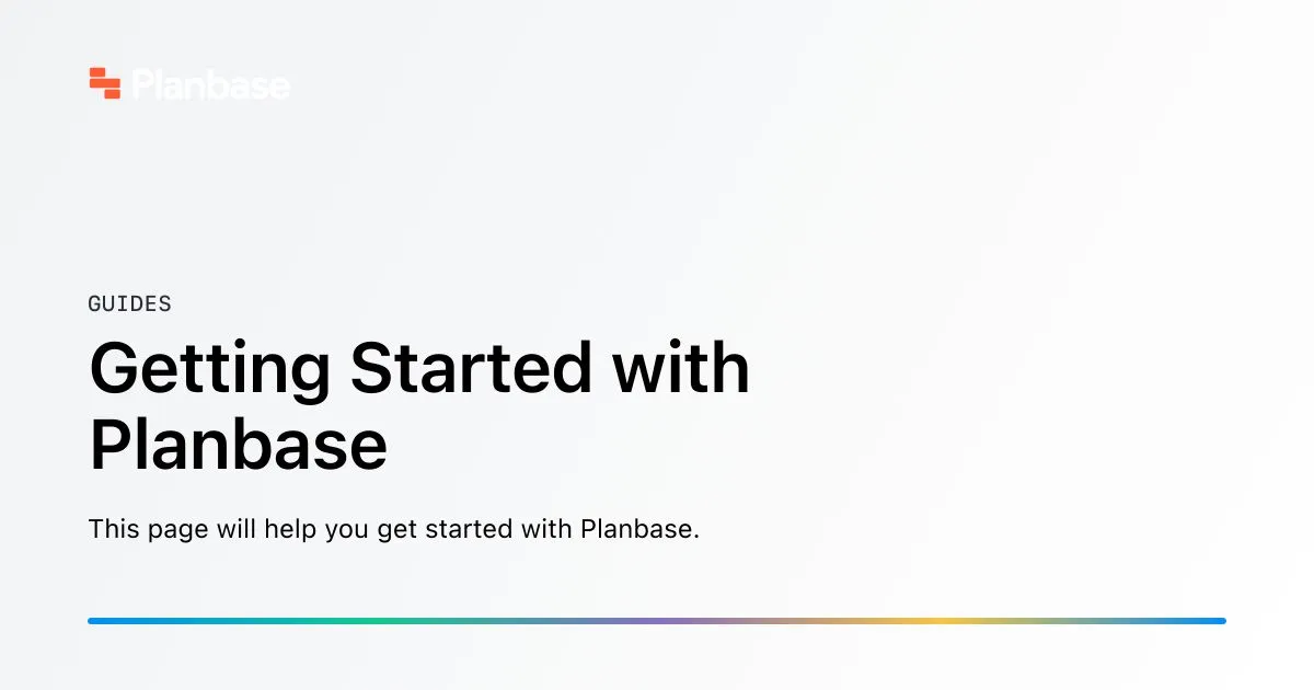 Planbase brand asset featured on docs.joinplanbase.com