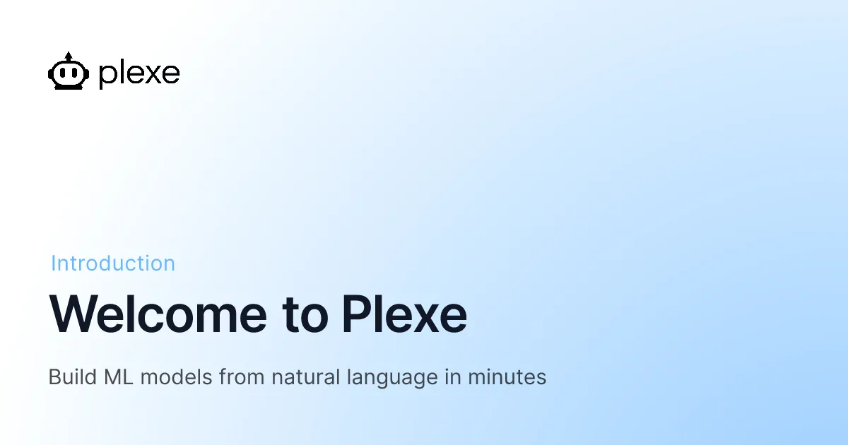 Plexe brand asset featured on docs.plexe.ai
