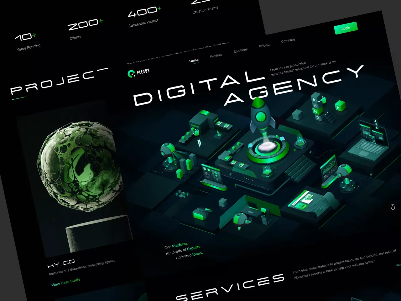 Plexus brand asset featured on dribbble.com