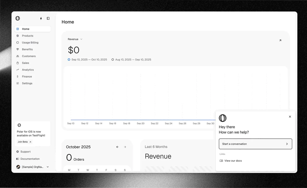 Polar brand asset featured on polar.sh