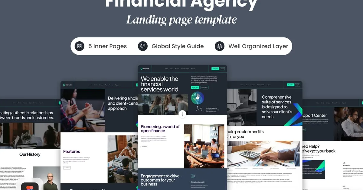 Polymath brand asset featured on elements.envato.com