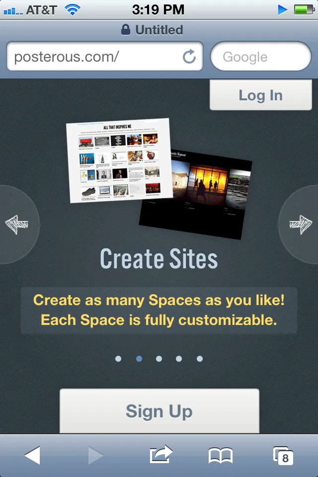 Posterous brand asset featured on lonelybrand.com