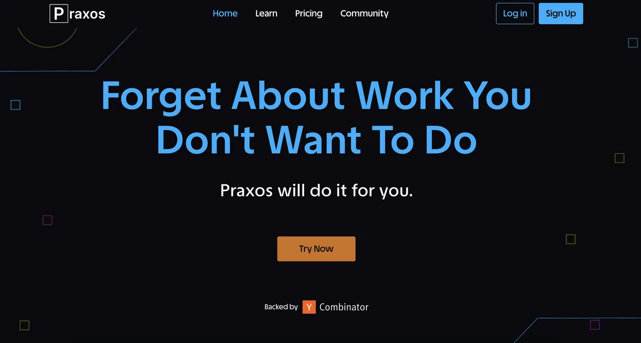 Praxos brand asset featured on mypraxos.com