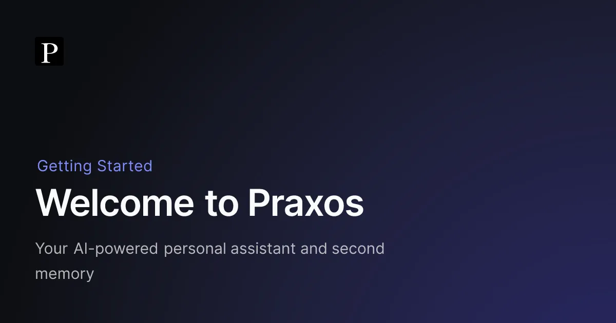 Praxos brand asset featured on docs.mypraxos.com