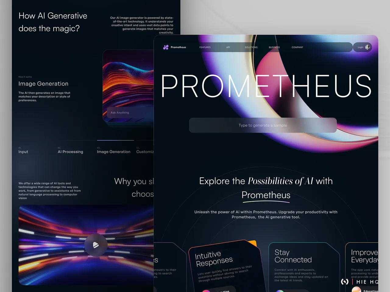 Prometheus brand asset featured on dribbble.com