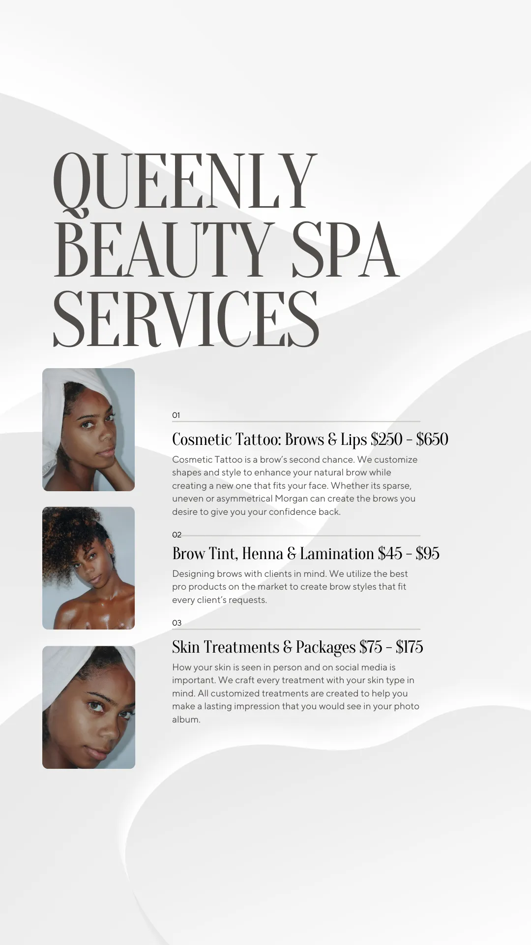 Queenly brand asset featured on queenlybeautyspa.com