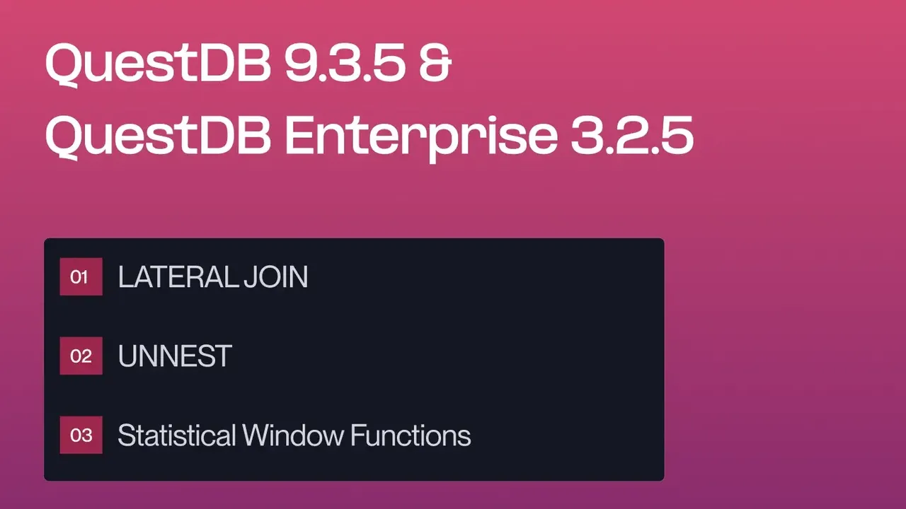 QuestDB brand asset featured on questdb.io