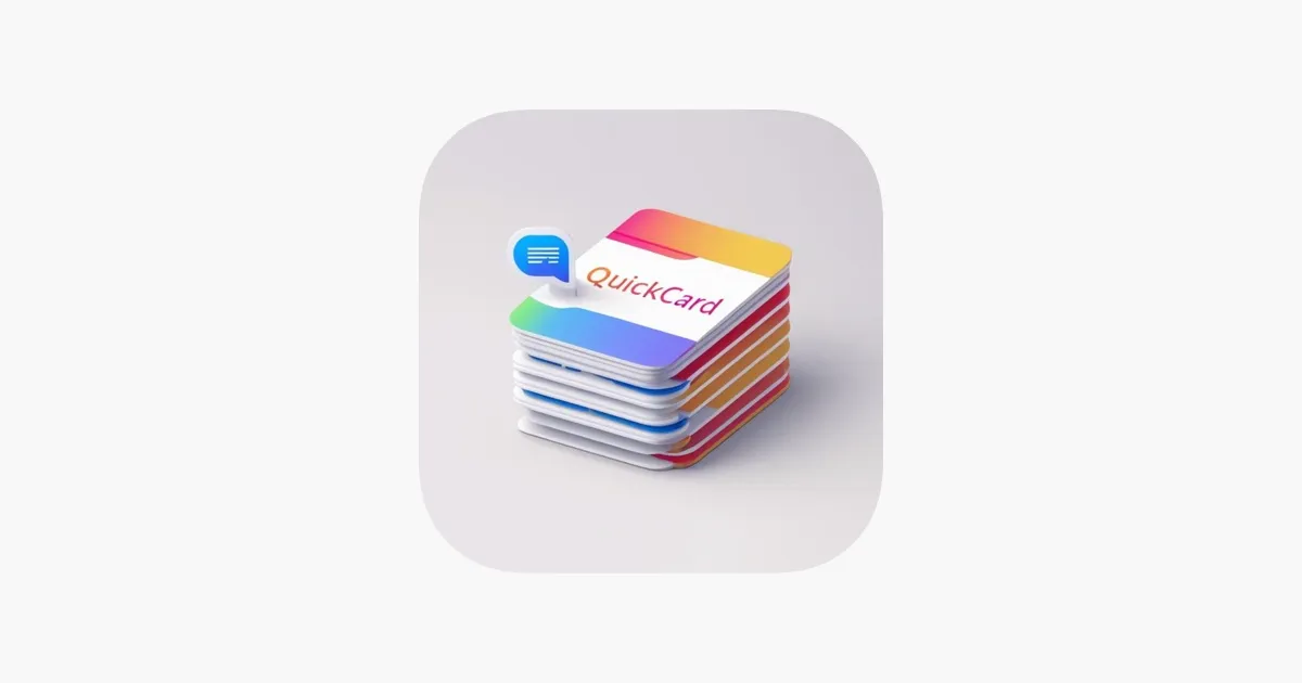 Quickcard brand asset featured on apps.apple.com
