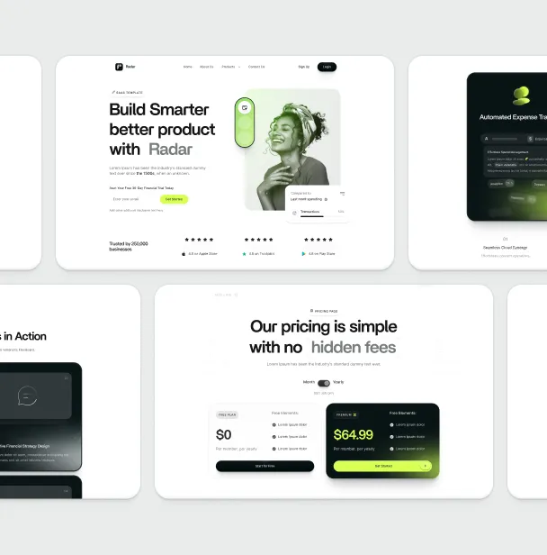 RADAR brand asset featured on webflow.com