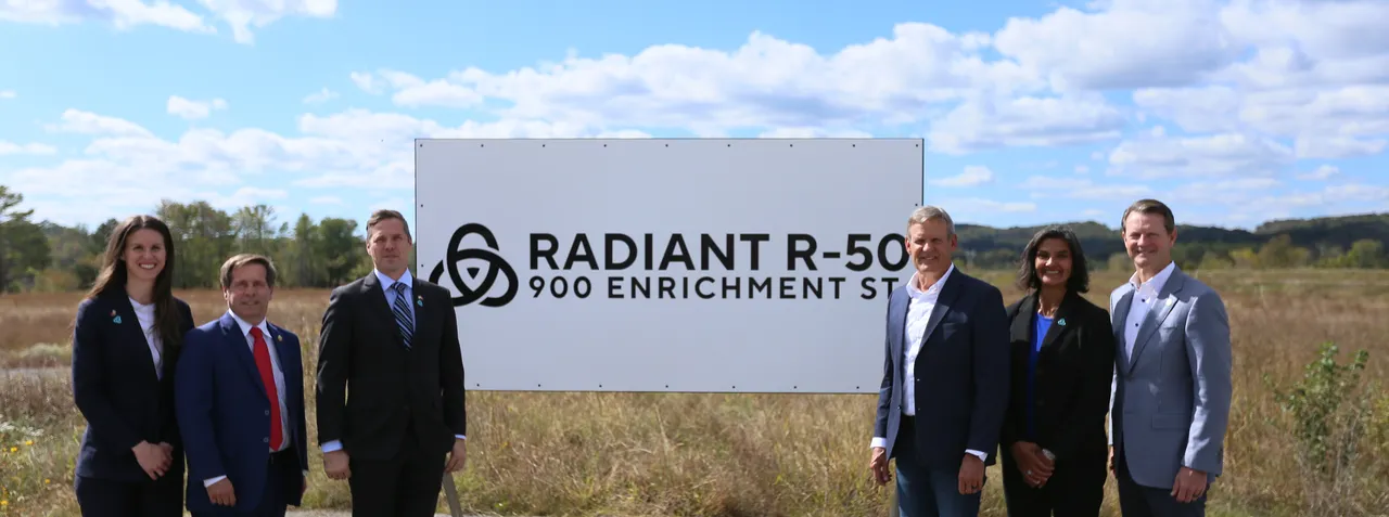 Radiant brand asset featured on radiantnuclear.com