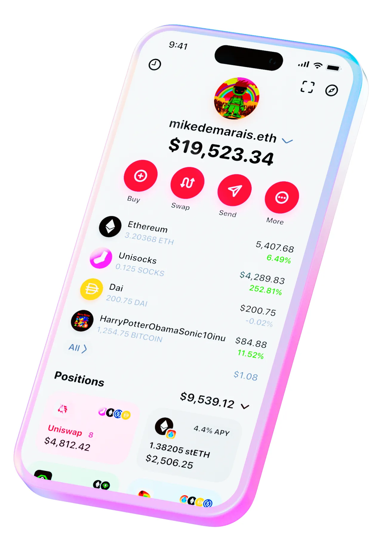 Rainbow brand asset featured on rainbow.me