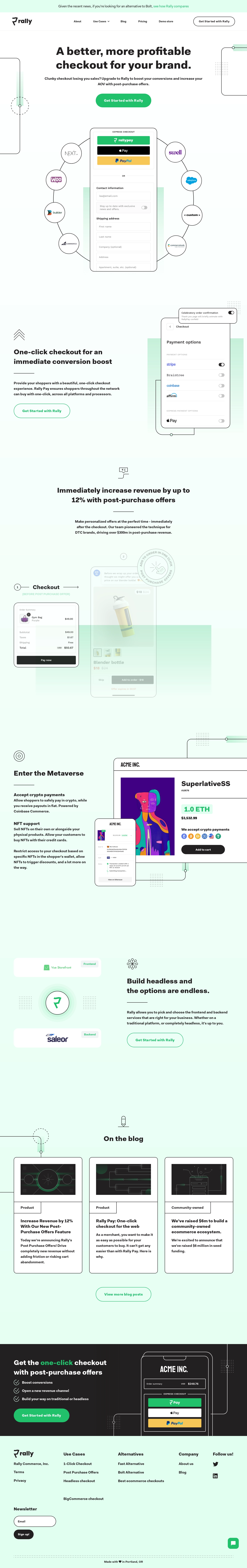 Rally brand asset featured on saasframe.io