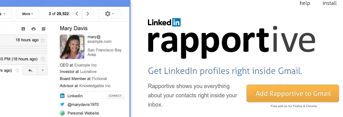 Rapportive brand asset featured on medium.com