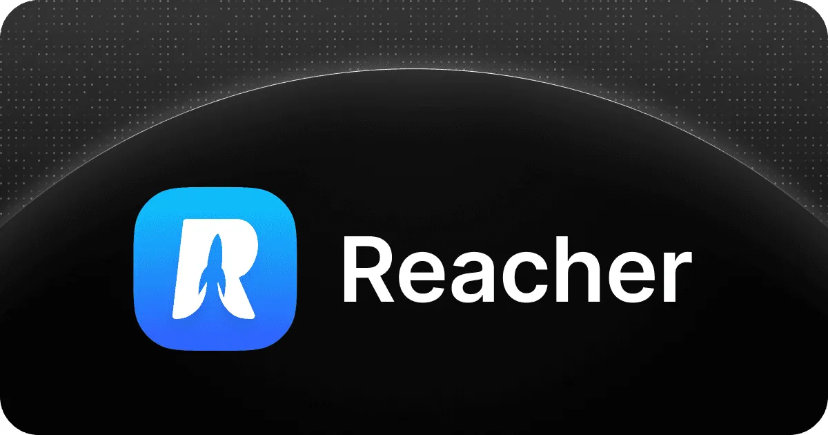 Reacher brand asset featured on reacherapp.com