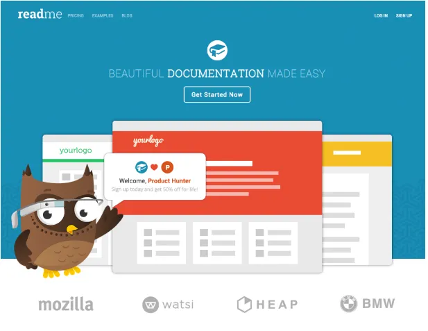 ReadMe brand asset featured on blog.readme.com