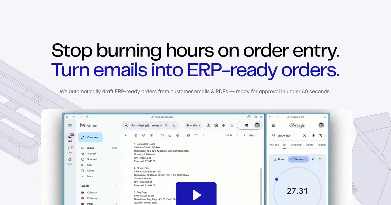 Response brand asset featured on inbox.tryresponse.com