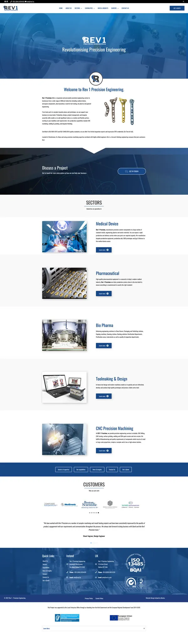 REV1 brand asset featured on martec.ie