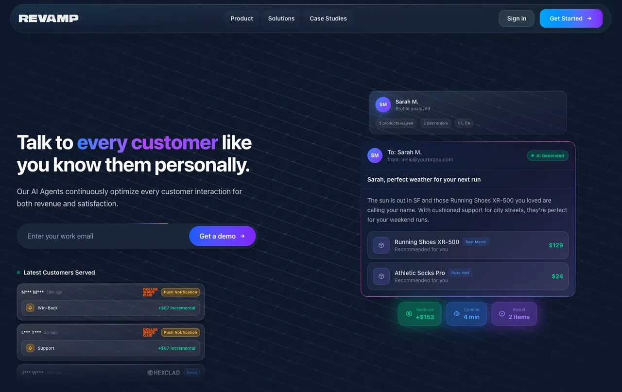 Revamp brand asset featured on getrevamp.ai
