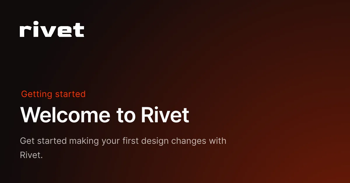 Rivet brand asset featured on docs.rivet.design